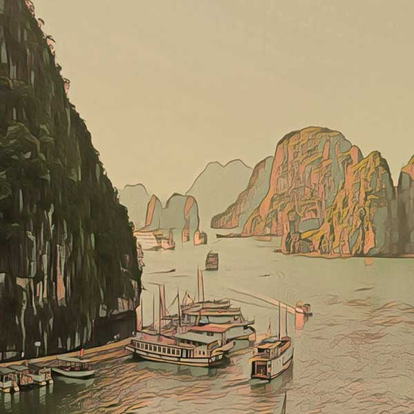 Details of the Ha Long Bay poster 