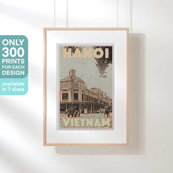 HANOI AFTERNOON VIETNAM POSTER | Limited Edition | Original Design by Alecse™ | Vintage Travel Poster Series