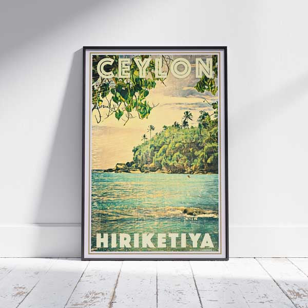 Framed HIRIKETIYA RIGHT POSTER | Limited Edition | Original Design by Alecse™ | Vintage Travel Poster Series