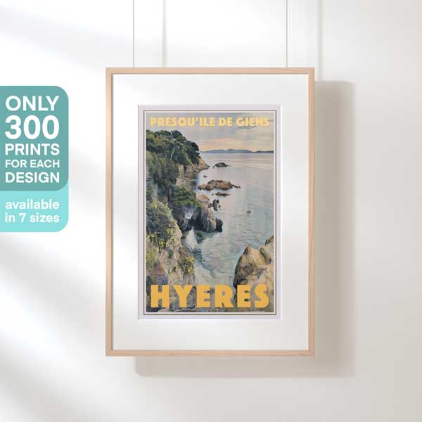 GIENS PENINSULA HYERES POSTER | Limited Edition | Original Design by Alecse™ | Vintage Travel Poster Series