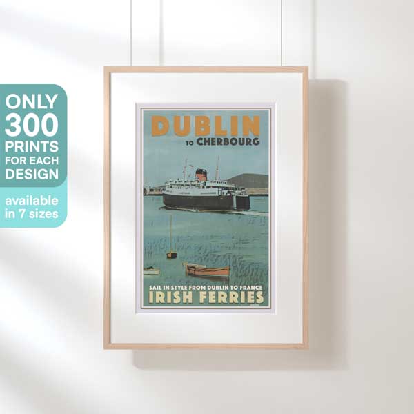 IRISH FERRIES POSTER | Limited Edition | Original Design by Alecse™ | Vintage Travel Poster Series