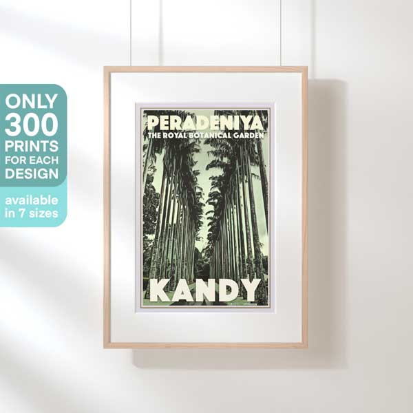 KANDY PERADENIYA GARDEN POSTER | Limited Edition | Original Design by Alecse™ | Vintage Travel Poster Series