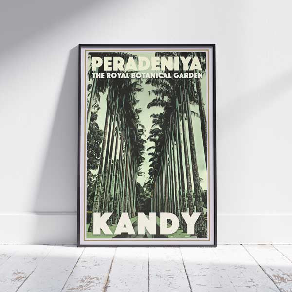 Framed KANDY PERADENIYA GARDEN POSTER | Limited Edition | Original Design by Alecse™ | Vintage Travel Poster Series