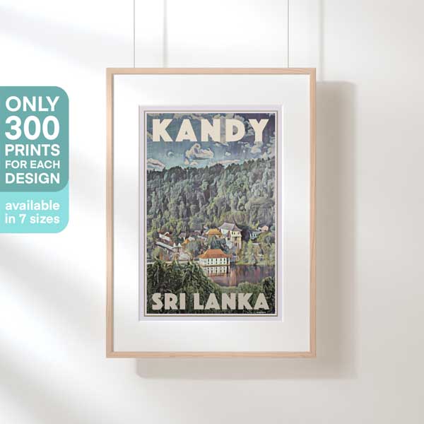 Temple of the Tooth, Kandy, Sri Lanka Travel Poster by Alecse