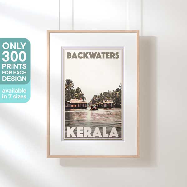 BACKWATERS TRAFIC KERALA 2 POSTER | Limited Edition | Original Design by Alecse™ | Vintage Travel Poster Series