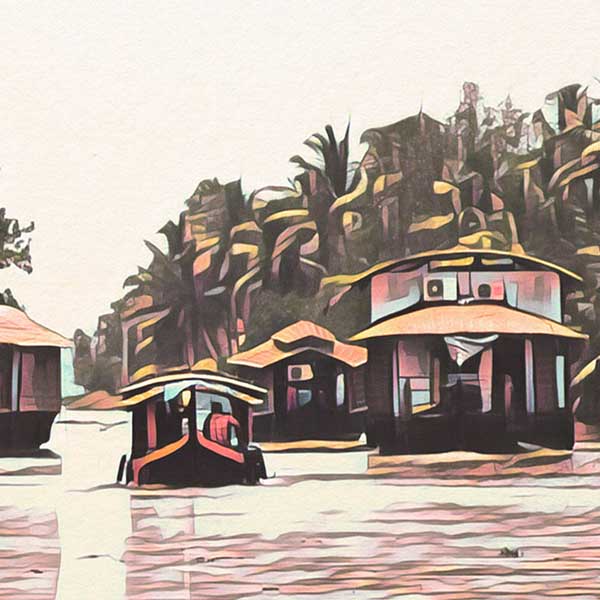 Details of the poster / Close-up view | Please note that all our Art Prints have an half tone render to mimic the old posters printing process where colors were rendered by the juxtaposition of dots of different colors and sizes | Those art prints are not photos and are not supposed to be crisp | All blurs and vintage effects are intended by the artist