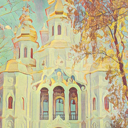 Details of the poster / Close-up view | Please note that all our Art Prints have an half tone render to mimic the old posters printing process where colors were rendered by the juxtaposition of dots of different colors and sizes | Those art prints are not photos and are not supposed to be crisp | All blurs and vintage effects are intended by the artist