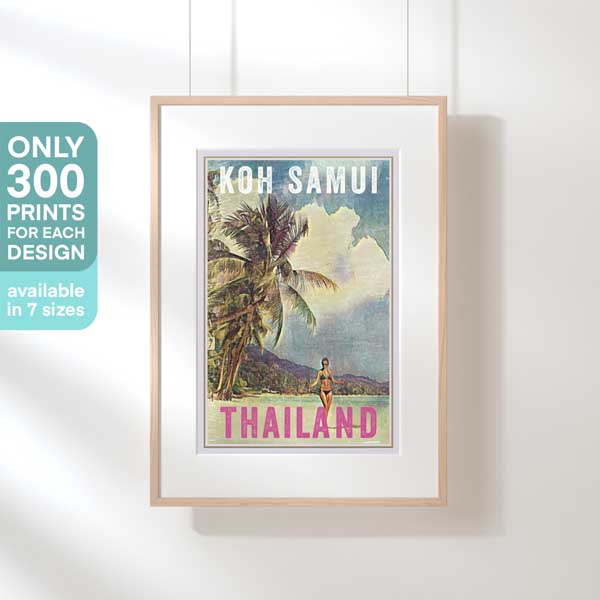 KOH SAMUI PIN-UP POSTER | Limited Edition | Original Design by Alecse™ | Vintage Travel Poster Series