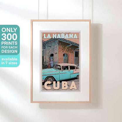 LA HABANA TURQUOISE POSTER | Limited Edition | Original Design by Alecse™ | Vintage Travel Poster Series