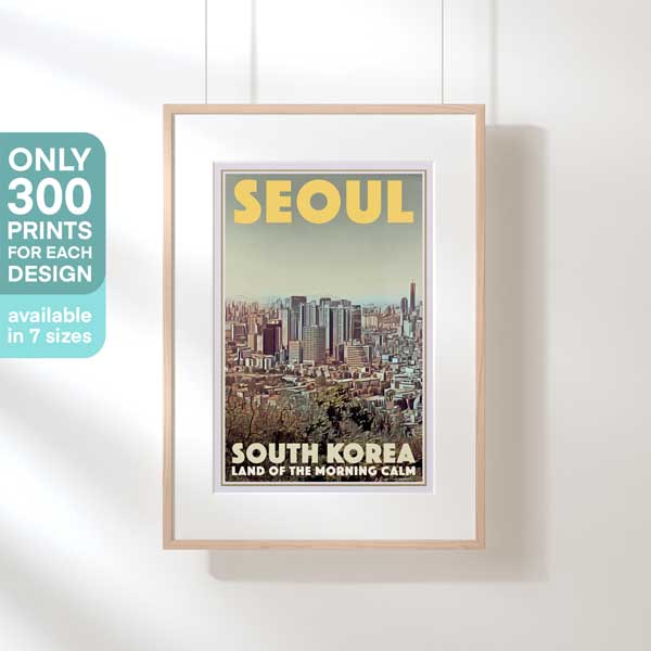 SEOUL MORNING CALM POSTER | Limited Edition | Original Design by Alecse™ | Vintage Travel Poster Series