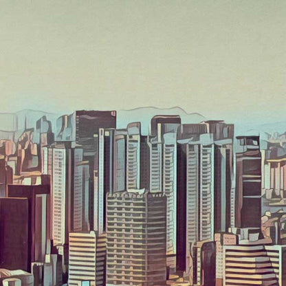 Details of the poster / Close-up view | Please note that all our Art Prints have an half tone render to mimic the old posters printing process where colors were rendered by the juxtaposition of dots of different colors and sizes | Those art prints are not photos and are not supposed to be crisp | All blurs and vintage effects are intended by the artist