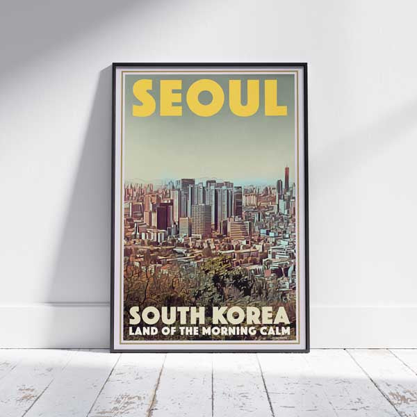 Affiche encadrée de Séoul créée par Alecse™ | Édition originale