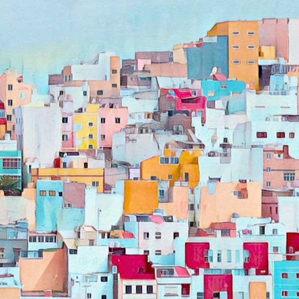 Details of the Las Palmas poster showcasing Alecse's Soft focus signature style