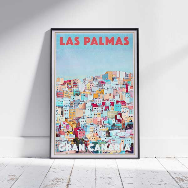 Framed LAS PALMAS GRAN CANARIA POSTER | Limited Edition | Original Design by Alecse™ | Vintage Travel Poster Series