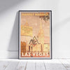Framed GRACELAND LAS VEGAS POSTER | Limited Edition | Original Design by Alecse™ | Vintage Travel Poster Series