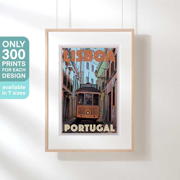 IN FRONT OF THE TRAM LISBOA POSTER | Limited Edition | Original Design by Alecse™ | Vintage Travel Poster Series