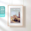 AFFICHE DE TAXI DE LONDRES | Édition Limitée | Conception originale par Alecse™ | Série d'affiches de voyage vintage