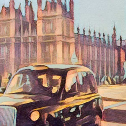 Details of the poster / Close-up view | Please note that all our Art Prints have an half tone render to mimic the old posters printing process where colors were rendered by the juxtaposition of dots of different colors and sizes | Those art prints are not photos and are not supposed to be crisp | All blurs and vintage effects are intended by the artist