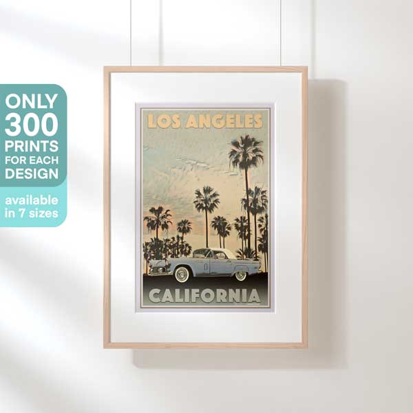 T-BIRD LOS ANGELES POSTER | Limited Edition | Original Design by Alecse™ | Vintage Travel Poster Series