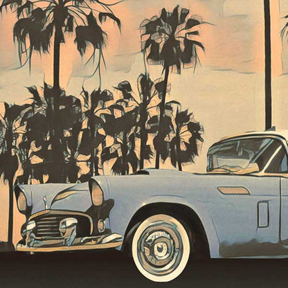 Details of the poster / Close-up view | Please note that all our Art Prints have an half tone render to mimic the old posters printing process where colors were rendered by the juxtaposition of dots of different colors and sizes | Those art prints are not photos and are not supposed to be crisp | All blurs and vintage effects are intended by the artist