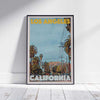 Framed LA STREET CALIFORNIA POSTER | Limited Edition | Original Design by Alecse™ | Vintage Travel Poster Series