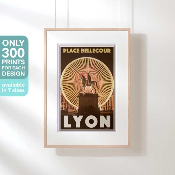 LYON BELLECOURT FRANCE POSTER | Limited Edition | Original Design by Alecse™ | Vintage Travel Poster Series