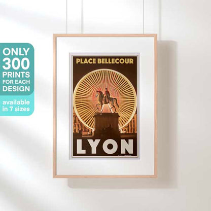 LYON BELLECOURT FRANCE POSTER | Limited Edition | Original Design by Alecse™ | Vintage Travel Poster Series