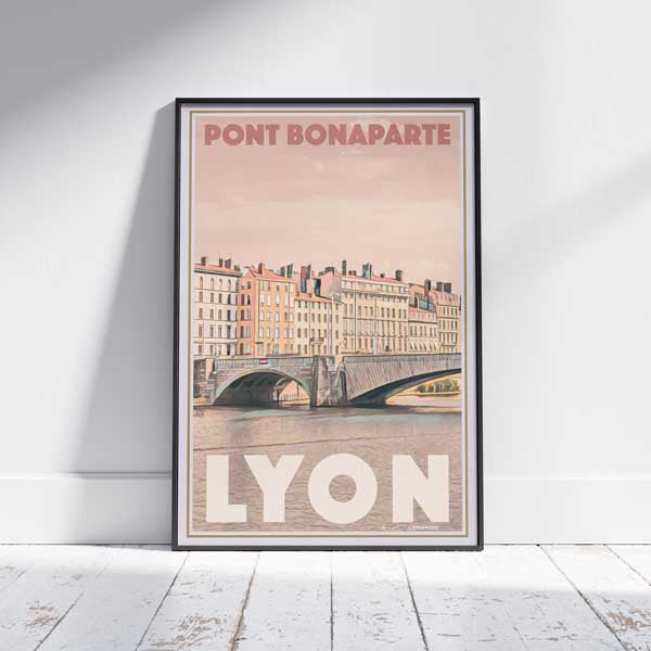 Framed Lyon Poster 'Bonaparte Bridge' | Original Limited Edition 300ex