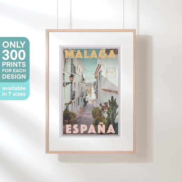 Malaga poster by Alecse, Spain Travel Poster, limited edition