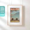 MALIBU CALIFORNIA POSTER | Limited Edition | Original Design by Alecse™ | Vintage Travel Poster Series