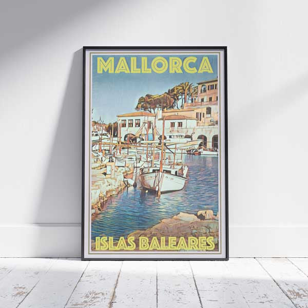 Framed Mallorca Port 2 by Alecse, Balear Travel Poster