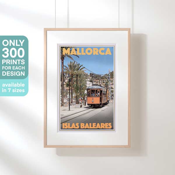 MALLORCA TRAM 2 POSTER | Limited Edition | Original Design by Alecse™ | Vintage Travel Poster Series