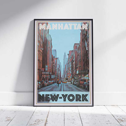 New York Poster Manhattan by Alecse | Classic New York Travel Poster by Alecse | Limited Edition