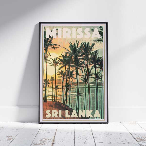 Framed MIRISSA SUNSET POSTER | Limited Edition | Original Design by Alecse™ | Vintage Travel Poster Series