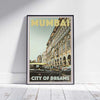 Framed MUMBAI CITY OF DREAMS POSTER | Limited Edition | Original Design by Alecse™ | Vintage Travel Poster Series