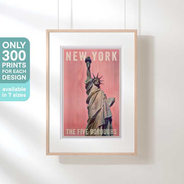 NEW YORK FIVE POSTER | Limited Edition | Original Design by Alecse™ | Vintage Travel Poster Series
