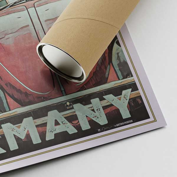 Our posters are printed on museum quality EMA paper with matte finish and shipped in carton tubes for maximum protection