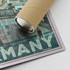 Our posters are printed on museum quality EMA paper with matte finish and shipped in carton tubes for maximum protection