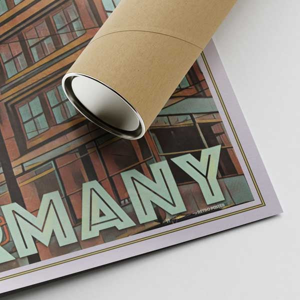 Our posters are printed on museum quality EMA paper with matte finish and shipped in carton tubes for maximum protection