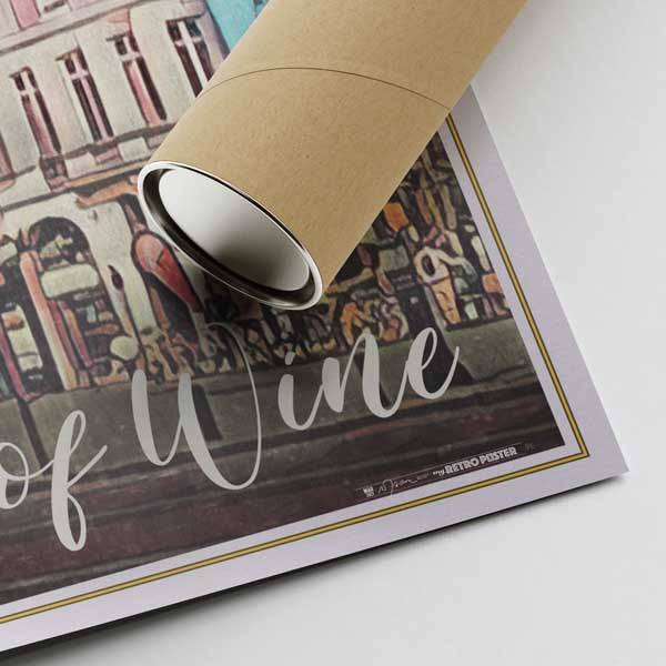 Bordeaux Plakat Stadt des Weins