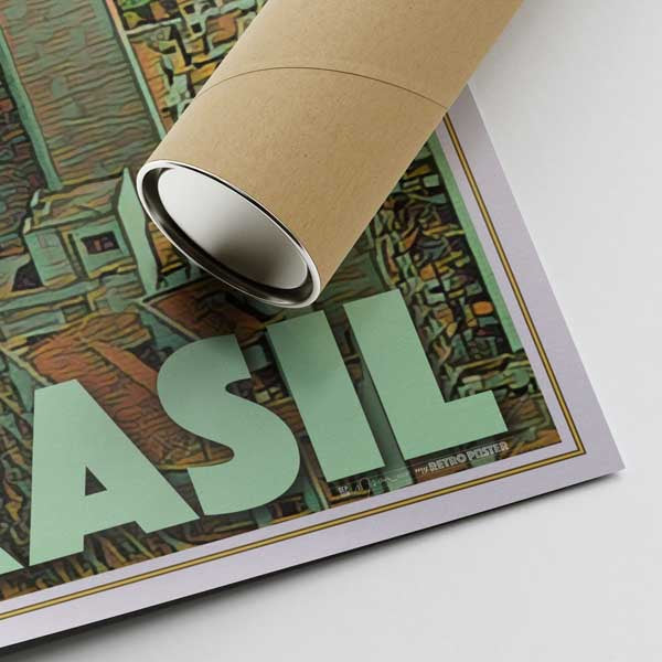 Alecse's signed Sao Paulo Art Poster with carton shipping tube