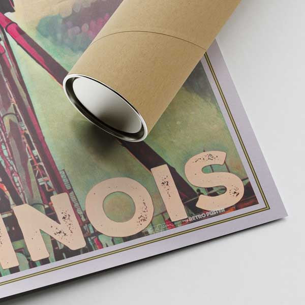 Chicago Poster großes Rad