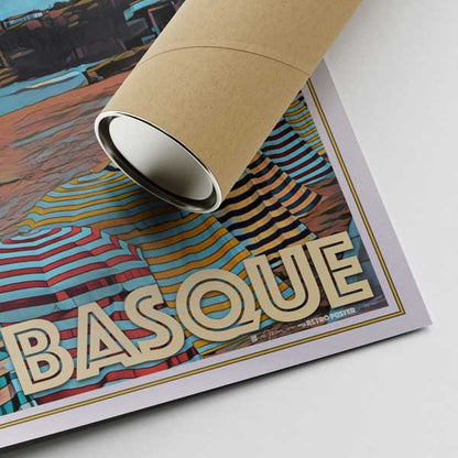 Biarritz Affiche Grande Plage