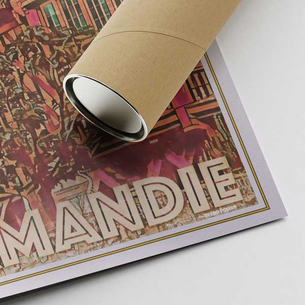 Our posters are printed on museum quality EMA paper with matte finish and shipped in carton tubes for maximum protection