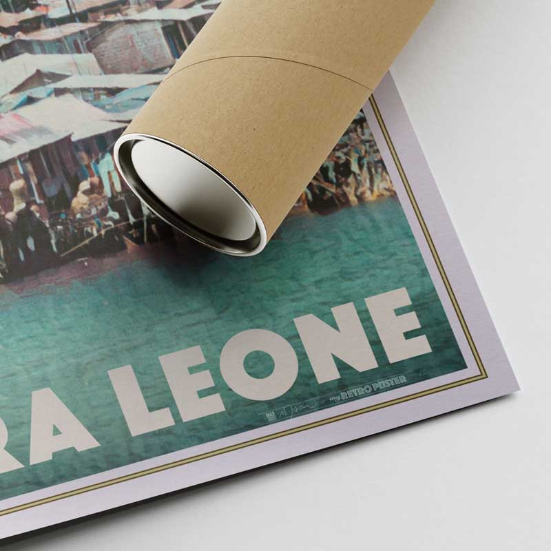 Corner of the Freetown poster of Sierra Leone