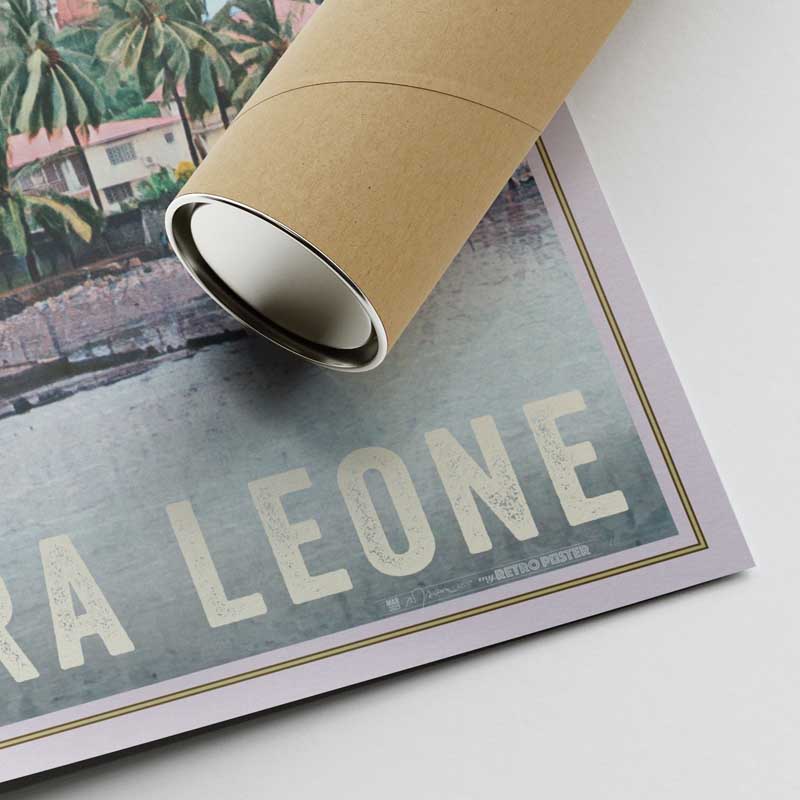 Corner of the Freetown poster with tube