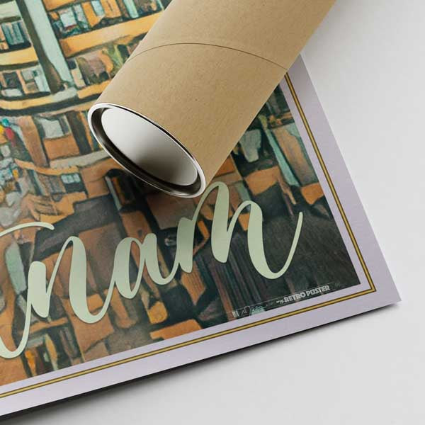 Our posters are printed on museum quality EMA paper with matte finish and shipped in carton tubes for maximum protection