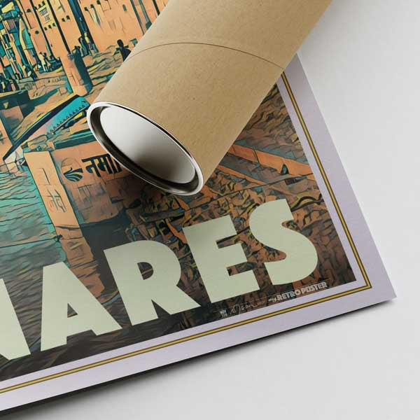 Benares Poster Ganga Fluss