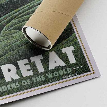 Affiche d'Étretat La falaise depuis les jardins