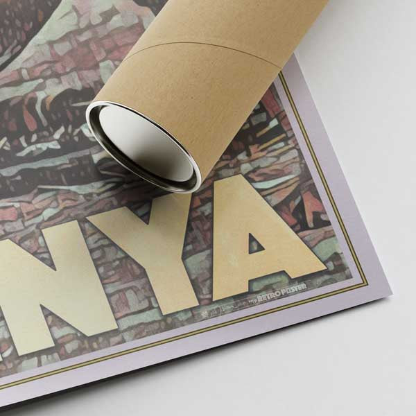 Kenya Poster Maasai Mara Rinoceronte